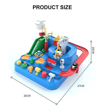Seikkailuautorata lapsille | Vuorovaikutteinen peli silmä - käsi - koordinaatioon ja luovaan leikkiin tien päällä