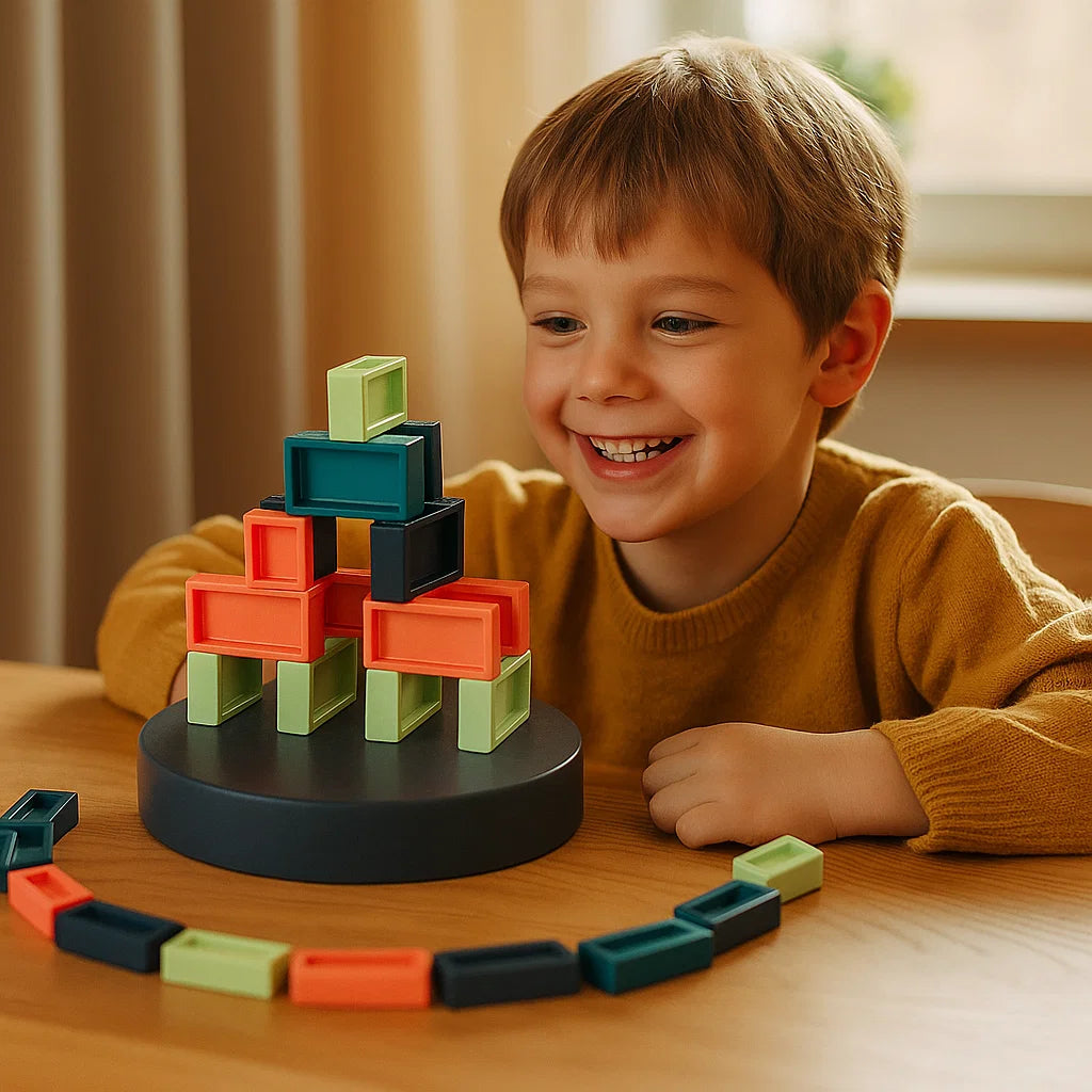 Domino - junan lelu lapsille | Automaattinen seuranta valolla ja äänellä luovaa oppimishupia varten