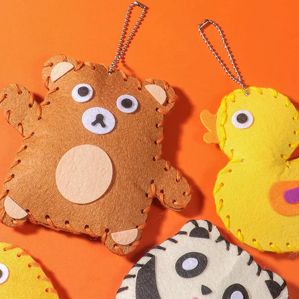 Huopaeläin diy - ompelupakkaus lapsille | Hauska askartelupakkaus kehittää silmän ja käden koordinaatiota ja luovia taitoja