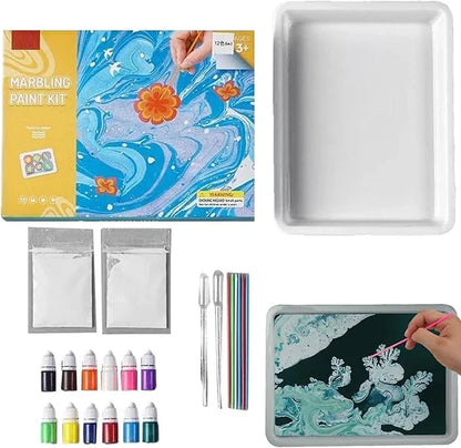 Värivärisetti lapsille | Luova vesitaidesetti, jossa on värejä , työkaluja ja tarjottimia hauskaan maalaamiseen ja oppimiseen