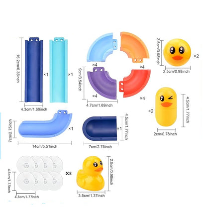 Vesiliukumäki kylpylelu pikkulapsille | DIY - rata imukupeilla ja rullaavilla päillä hauskoihin leikkeihin kylvyssä