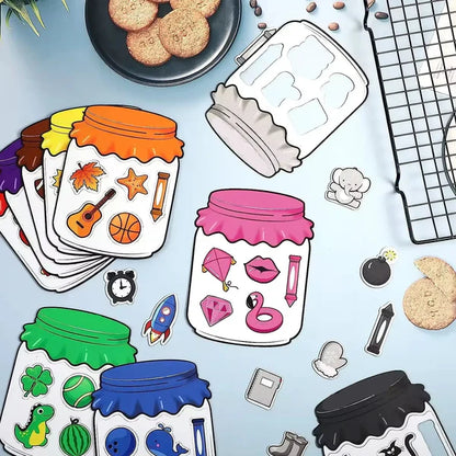 Magneettinen lajittelupeli lapsille | Hauska värien yhdistelypeli, jonka avulla opit esineitä, muotoja ja arkipäivän sanoja