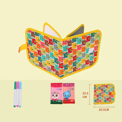 Käyttökelpoinen lasten piirustuskirja | Kannettava, pyyhittävä piirustuslehtiö luovaan oppimiseen kotona ja matkalla