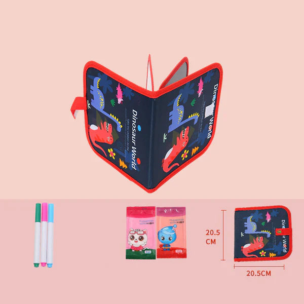 Käyttökelpoinen lasten piirustuskirja | Kannettava, pyyhittävä piirustuslehtiö luovaan oppimiseen kotona ja matkalla