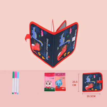 Käyttökelpoinen lasten piirustuskirja | Kannettava, pyyhittävä piirustuslehtiö luovaan oppimiseen kotona ja matkalla