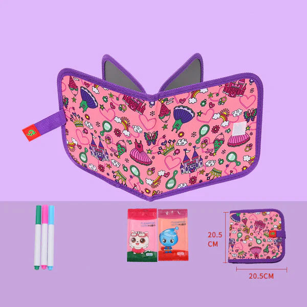 Käyttökelpoinen lasten piirustuskirja | Kannettava, pyyhittävä piirustuslehtiö luovaan oppimiseen kotona ja matkalla