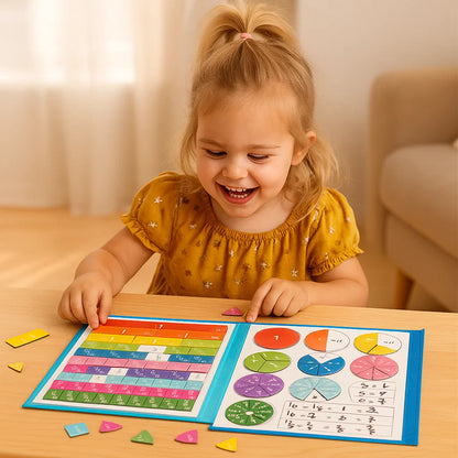 Magneettinen murtolukujen oppimisalusta lapsille | Värikäs matematiikan apuväline murtolukujen ja aritmetiikan ymmärtämiseen