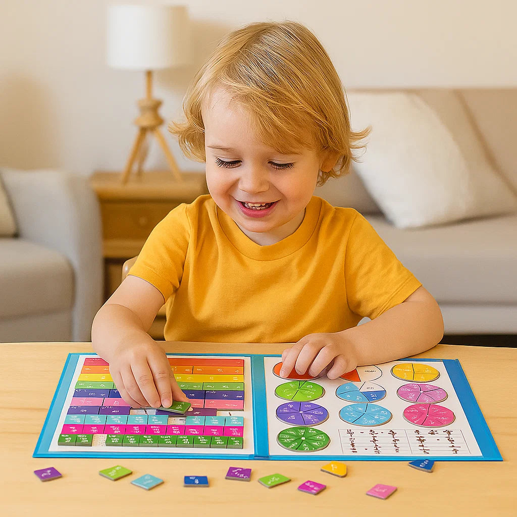 Magneettinen murtolukujen oppimisalusta lapsille | Värikäs matematiikan apuväline murtolukujen ja aritmetiikan ymmärtämiseen