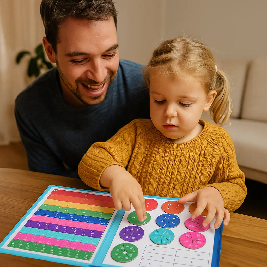 Magneettinen murtolukujen oppimisalusta lapsille | Värikäs matematiikan apuväline murtolukujen ja aritmetiikan ymmärtämiseen