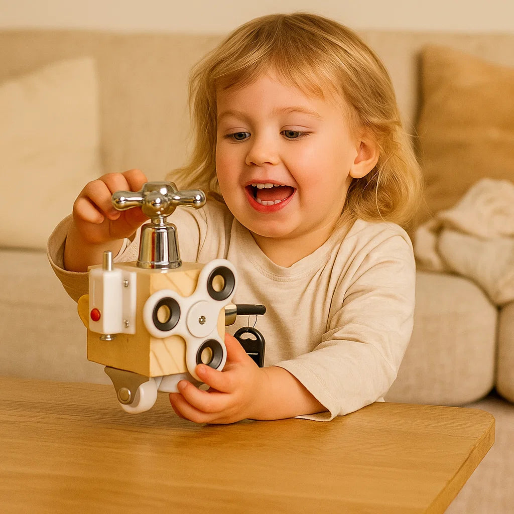 Kaksi palikkaa pikkulapsille | Oppimislelu hienomotoriikkaa ja varhaista aistien oppimista varten