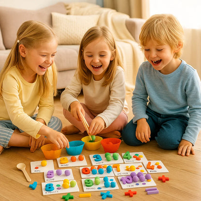 Montessori - matematiikkapalapelit lapsille | Opetuksellinen helmipeli numeroiden tunnistamiseen ja laskutaitoihin