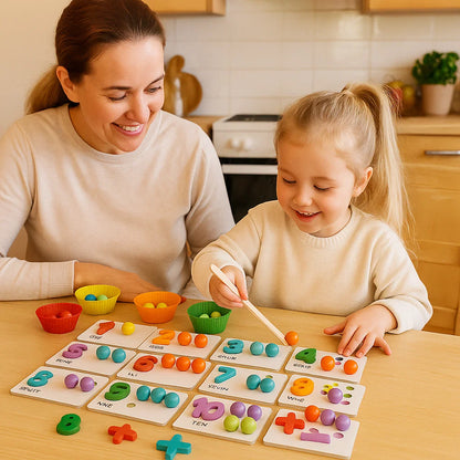 Montessori - matematiikkapalapelit lapsille | Opetuksellinen helmipeli numeroiden tunnistamiseen ja laskutaitoihin