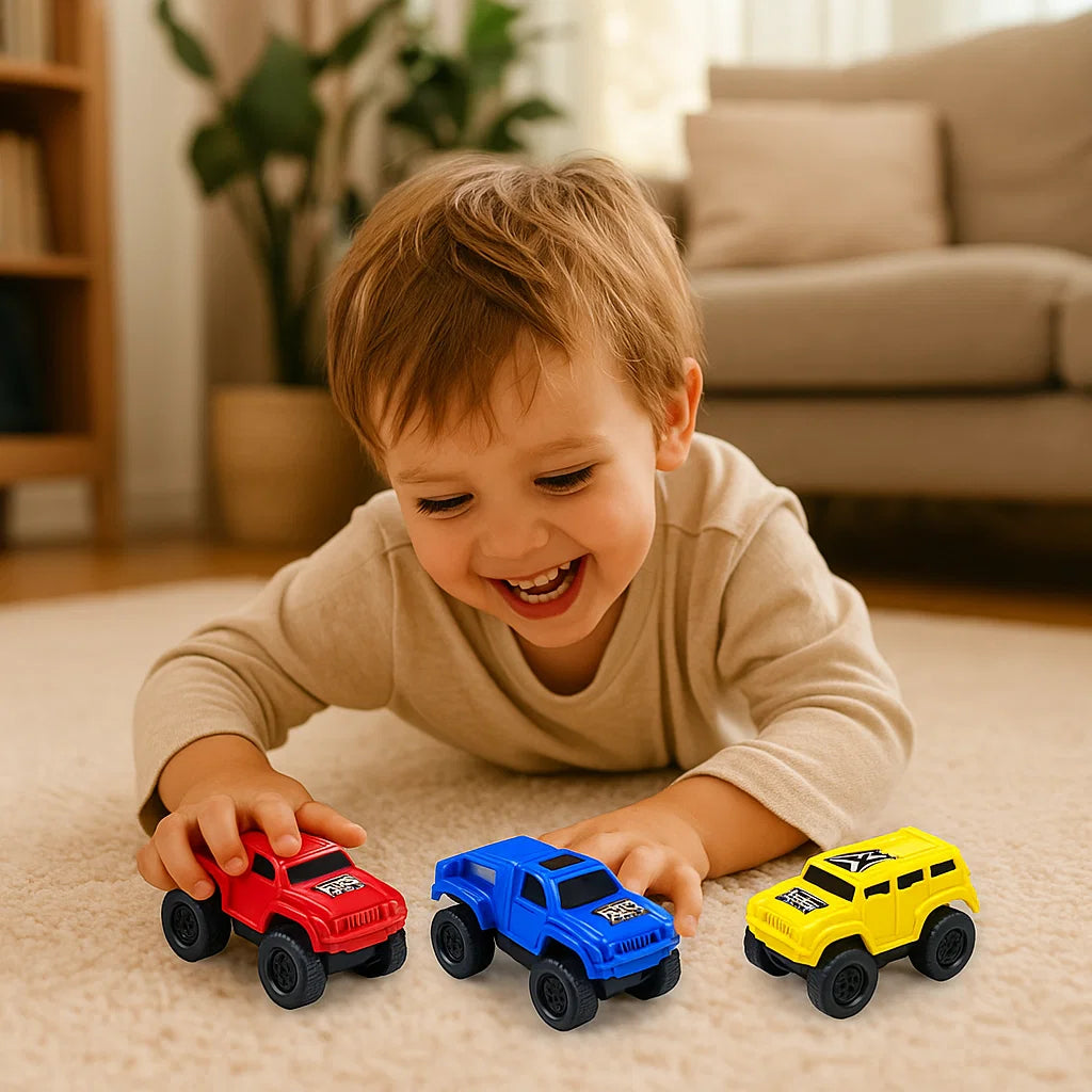 Mini leluautot pikkulapsille | Sisäleikkiin ja motoristen taitojen varhaiskehitykseen tarkoitetut inertiakulkuneuvot