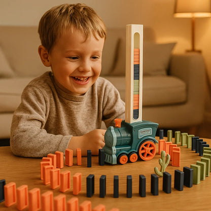 Domino - junan lelu lapsille | Automaattinen seuranta valolla ja äänellä luovaa oppimishupia varten