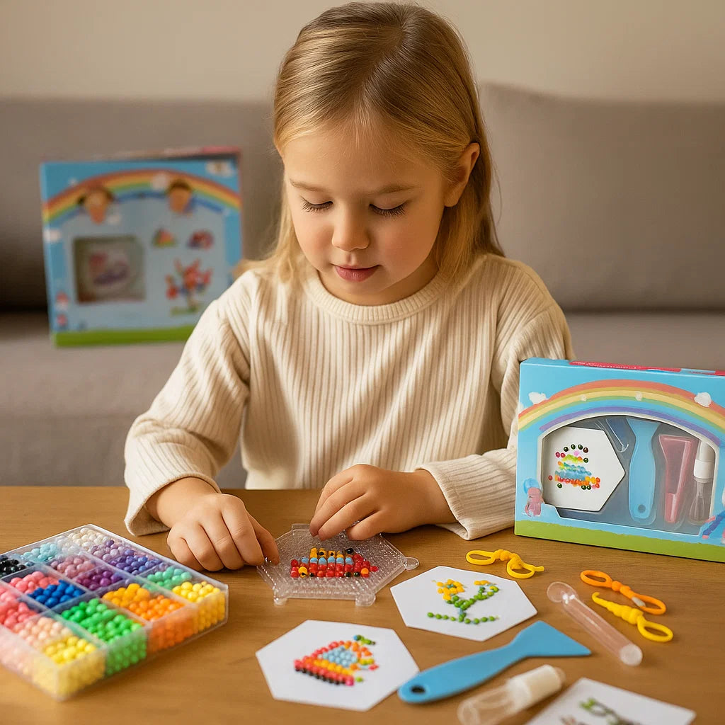 DIY vesihelmi askartelupakkaus lapsille | Luova opetuslelu värikkäiden 3D - muotojen ja kuvioiden rakentamiseen