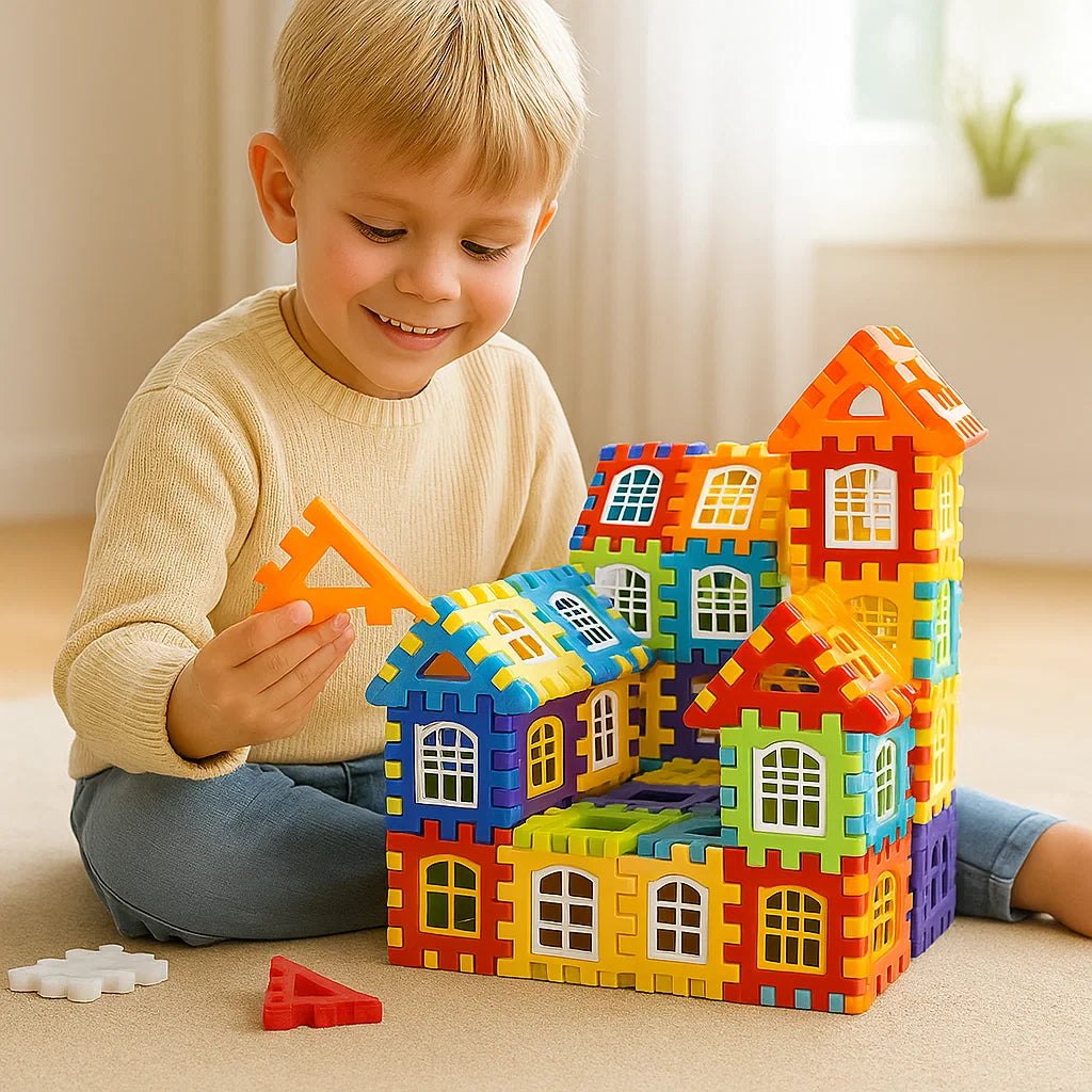 Rakennuspalikoita lapsille | Luova rakennuslelu ikkunoilla mielikuvitusoppimiseen ja hienomotoriikkaan