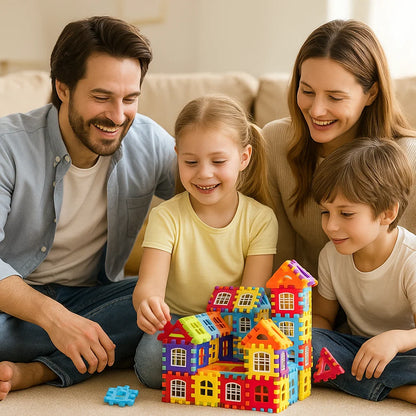 Rakennuspalikoita lapsille | Luova rakennuslelu ikkunoilla mielikuvitusoppimiseen ja hienomotoriikkaan