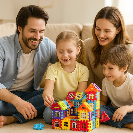 Rakennuspalikoita lapsille | Luova rakennuslelu ikkunoilla mielikuvitusoppimiseen ja hienomotoriikkaan