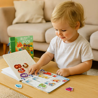 Taaperoille suunnattu kirja | Vuorovaikutteinen oppimiskirja, jossa on uudelleenkäytettäviä tarroja hauskaan varhaisoppimiseen