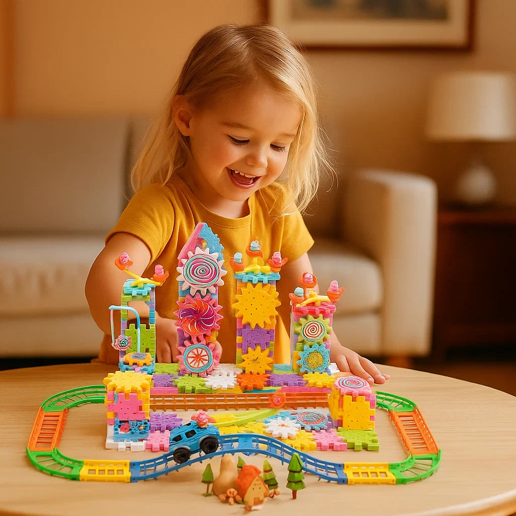 Mekaaniset rakennuspalikat lapsille | Sähköiset stem - lelut luovaan leikkiin ja hauskaan varhaiseen oppimiseen