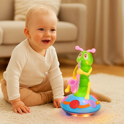 Musikaalinen ryömintälelu vauvoille | Pyörivä toukka, jossa on valo ja ääni varhaisoppimiseen ja hauskaan liikkumiseen