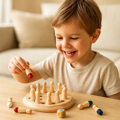 Värit yhdistävät muistipelejä lapsille | Puiset lautapelit, jotka parantavat keskittymistä, logiikkaa ja vanhempien ja lasten vuorovaikutusta