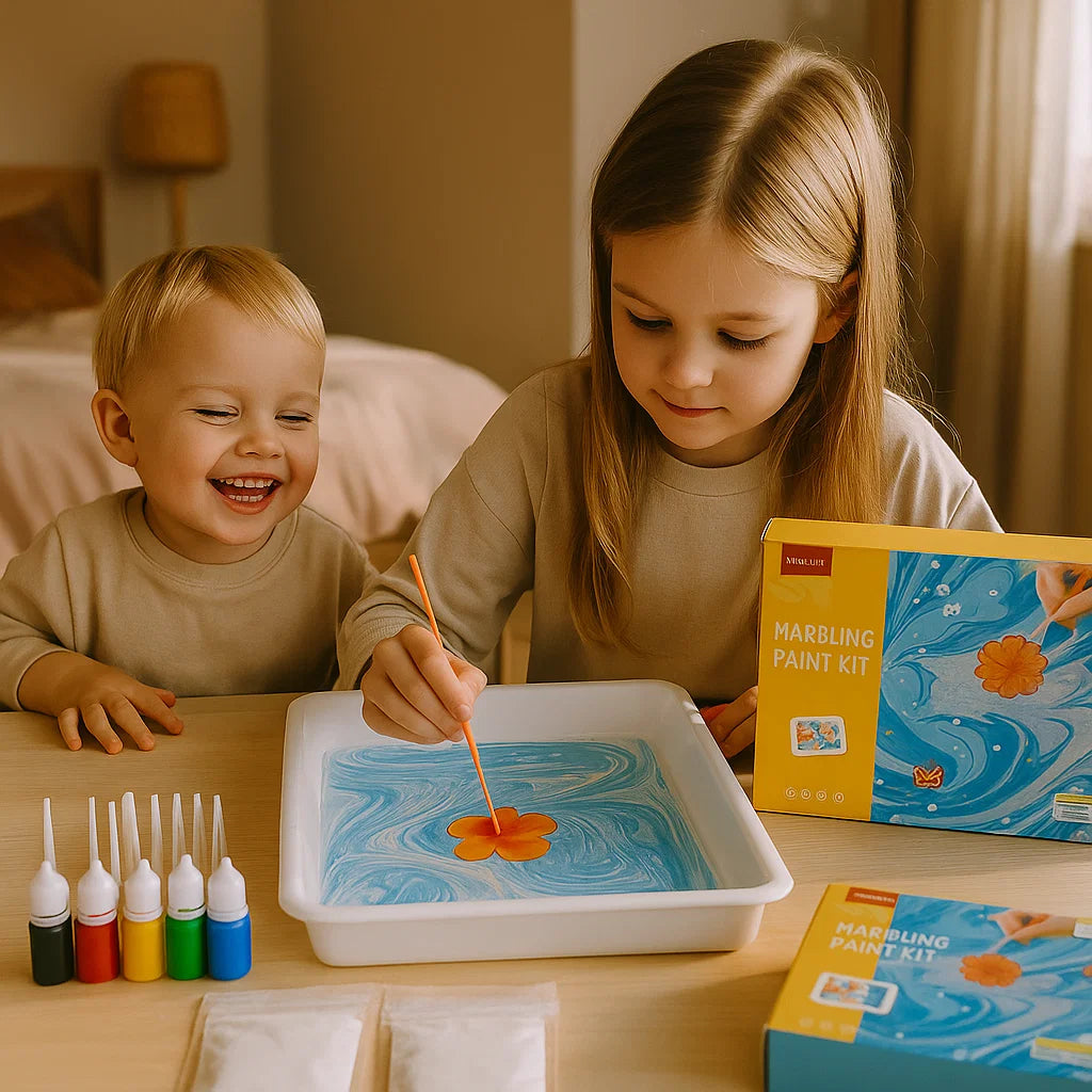 Värivärisetti lapsille | Luova vesitaidesetti, jossa on värejä , työkaluja ja tarjottimia hauskaan maalaamiseen ja oppimiseen