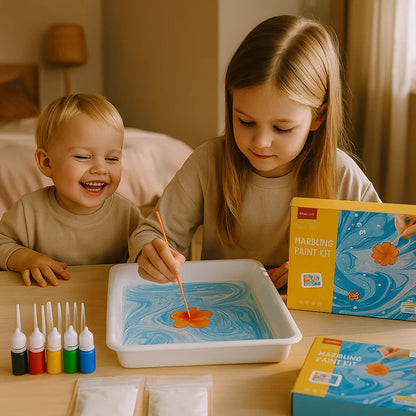 Värivärisetti lapsille | Luova vesitaidesetti, jossa on värejä , työkaluja ja tarjottimia hauskaan maalaamiseen ja oppimiseen