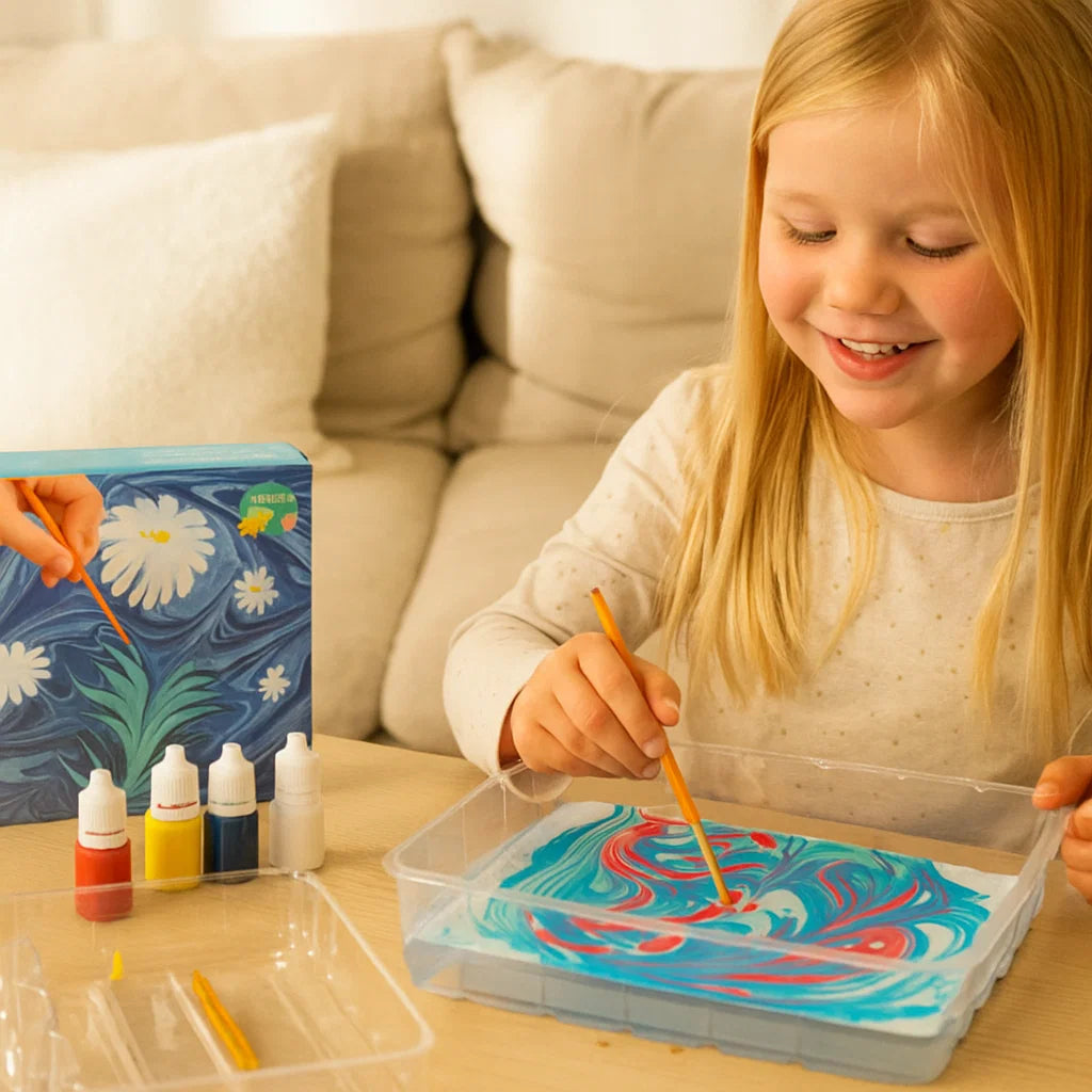 Värivärisetti lapsille | Luova vesitaidesetti, jossa on värejä , työkaluja ja tarjottimia hauskaan maalaamiseen ja oppimiseen