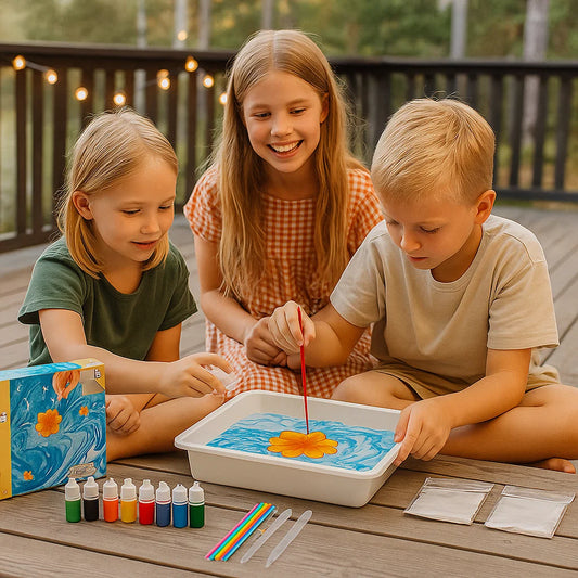 Värivärisetti lapsille | Luova vesitaidesetti, jossa on värejä , työkaluja ja tarjottimia hauskaan maalaamiseen ja oppimiseen