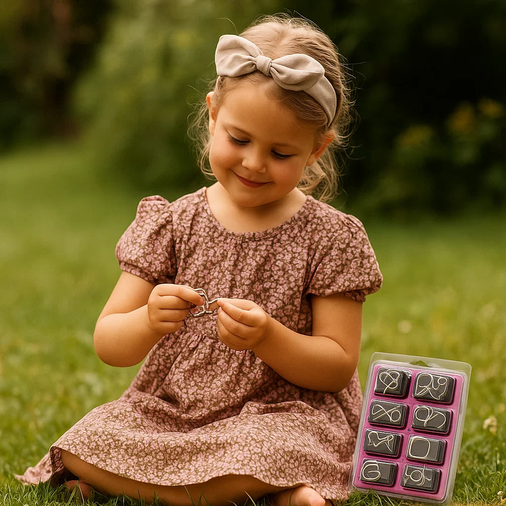 Metallipalapelin rengassarja | Looginen palapeli lapsille ja aikuisille, joilla on useita haasteita