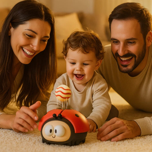 Leppäkerttu ripustuspallolelu vauvoille | Hauska eläinleikki motorisille taidoille ja ilmavirtakoordinaatiolle