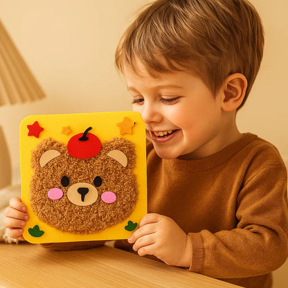 DIY eläinten askartelupakkaus lapsille | Luova käsintehty materiaalipakkaus sarjakuvatarroilla hauskaan oppimiseen ja leikkimiseen