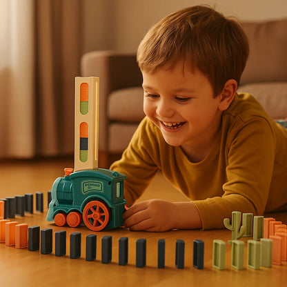 Domino - junan lelu lapsille | Automaattinen seuranta valolla ja äänellä luovaa oppimishupia varten