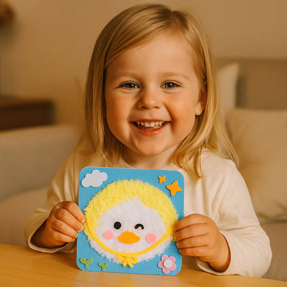 DIY eläinten askartelupakkaus lapsille | Luova käsintehty materiaalipakkaus sarjakuvatarroilla hauskaan oppimiseen ja leikkimiseen