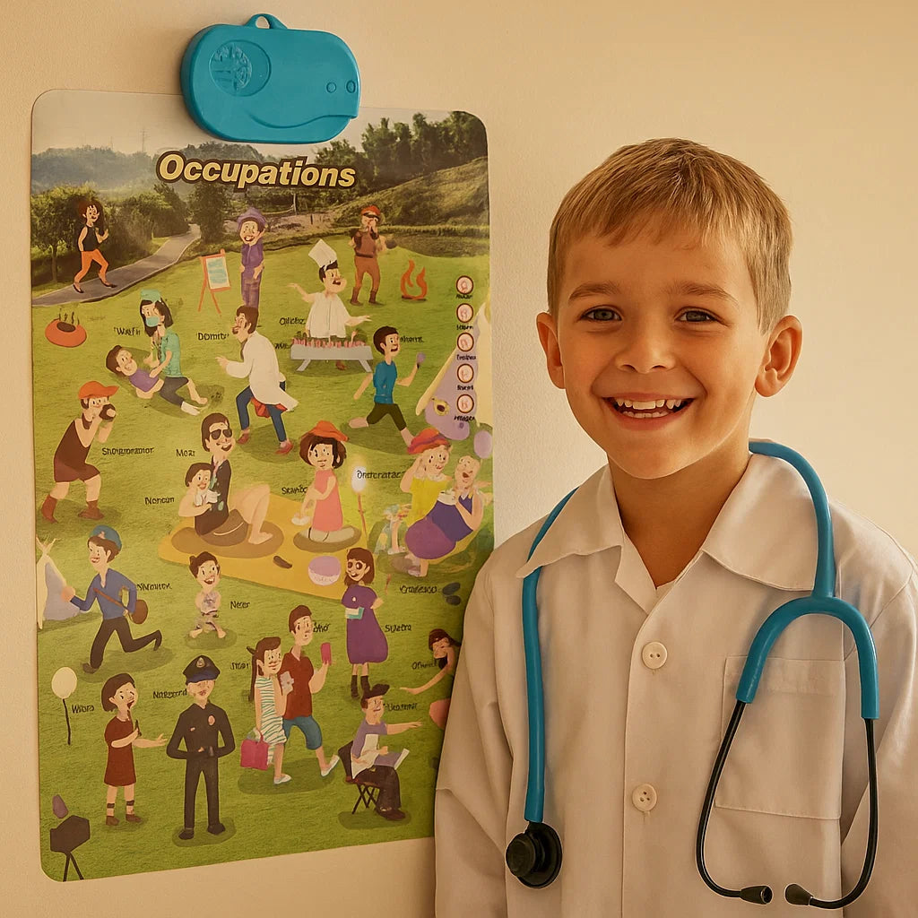 Interaktiivinen ääniseinäkartta lapsille | Opi englannin sanoja ja äänteitä hauskan visuaalisen tutkimisen kautta