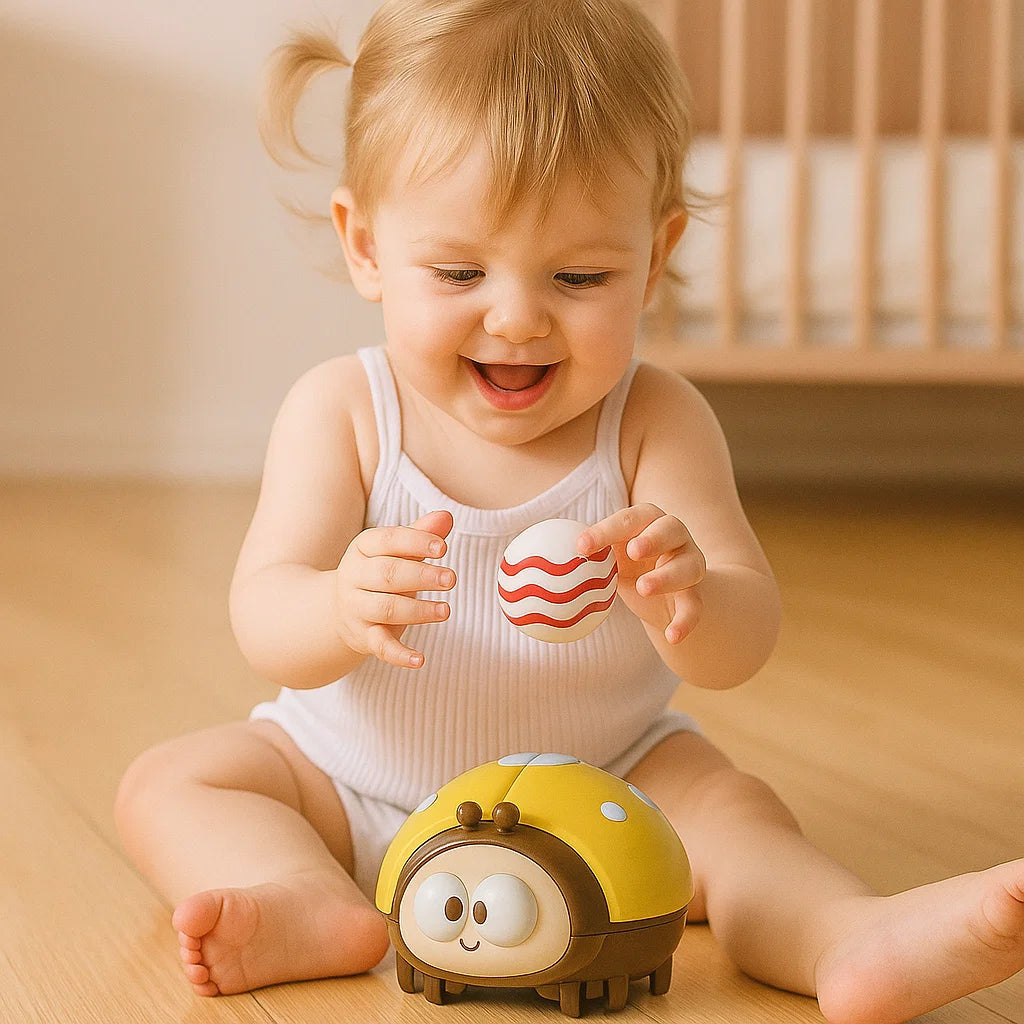 Leppäkerttu ripustuspallolelu vauvoille | Hauska eläinleikki motorisille taidoille ja ilmavirtakoordinaatiolle